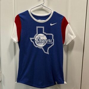 Women’s Nike Rangers Blue and Red T-Shirt